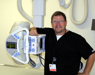 Steve Wilson is the May employee of th emonth at St. Mary's Hospital.